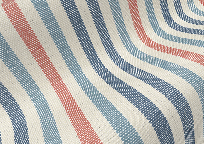 Emily Bond Cornish Stripe, Blue Multi - Roller Blind - Image 4